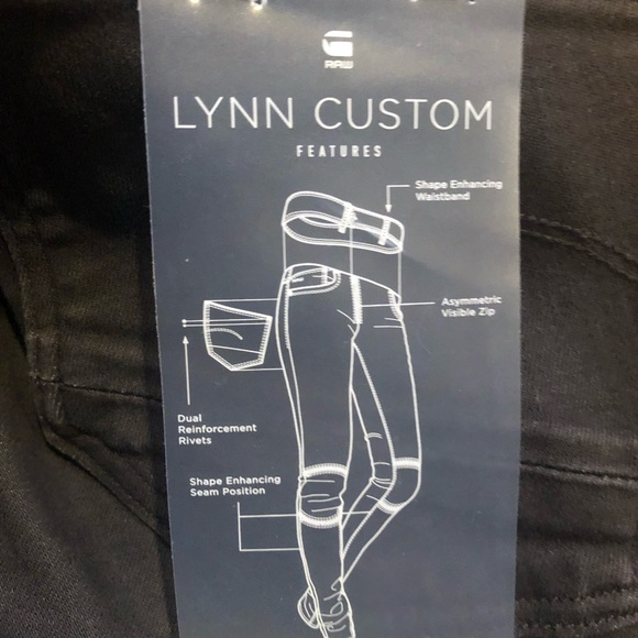 G STAR LYNN CUSTOM MID SKINNY COJ WOMEN W26 L34 COLOR CRIEFF/BLACK - Picture 8 of 11